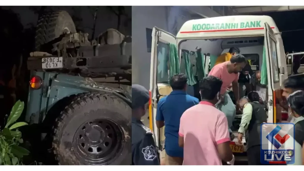 കൂടരഞ്ഞി-കക്കാടംപൊയിൽ റോഡിൽ ബേപ്പൂർ സ്വദേശികൾ സഞ്ചരിച്ച ജീപ്പ് താഴ്ചയിലേക്ക് മറിഞ്ഞു; ഒരു മരണം, 7 പേർക്ക് പരിക്ക്